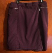 White House Black Market burgundy pencil skirt size 12