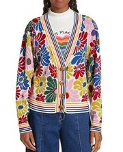 Farm rio sunny daisies sand sweater cardigan S