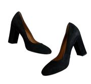 J. McLaughlin Mila Black Suede Pumps, Sz 6