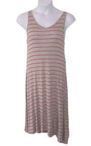 Marc New York Performance Sleeveless Asymmetrical Striped Sundress Tank Dress