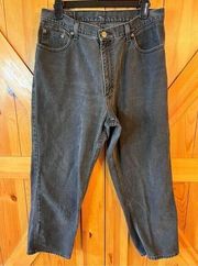 L.L.Bean  Women's Relaxed Fit Jeans Black Double L Vintage Size 16P (2077)