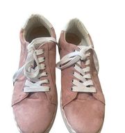 Crown & Ivy Women’s Pink Suede Sneakers & White Accents •Size 8