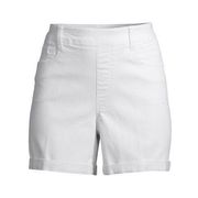 Time and Tru Womens Pull On Shorts Size 20 White Relaxed Fit New