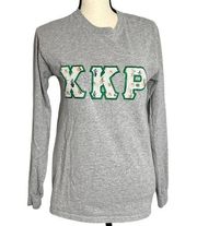 Jenna Benna women's small Chi Kappa Rho long sleeve tee gray