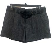 ELLE Grey Rose Detail Shorts