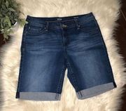 a.n.a dark rolled cuff denim shorts size 10