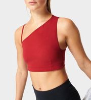 Sweaty Betty Asymmetric Sculpt Vine Red Bralette Bra Size Large NWT