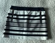 River Island Black White Mono Stripe Skirt