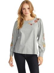 Driftwood Clare Embroidered Shirt - Neptune Size XL