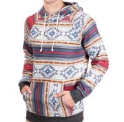 Brooklyn Cloth | Blue & Red Desert Stripe Kangaroo Pocket Hoodie - Men