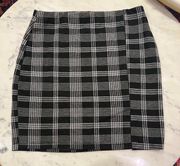 Black And White Plaid Skirt