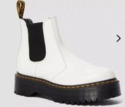 Dr. Martens White Dr. Marten Platform Chelsea Boots