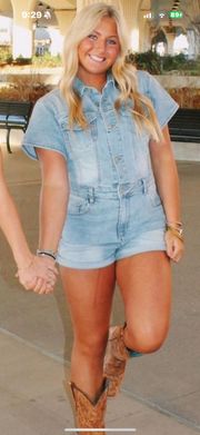 Denim Romper