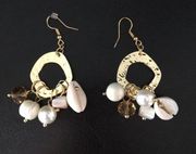 New badgley Mishka gold earrings w seashells