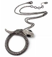 Amrita Singh Snake Gunmetal Austrian Crystal necklace