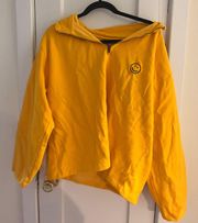 Mustard Smiley Face Quarter Zip Pullover