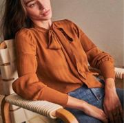 NWT Sezane Laurya Silk Blouse