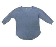 Dana Buchman Blue Long Sleeve Knit Pullover Sweater Size Medium