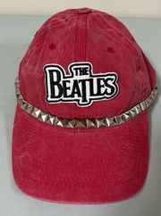 Red Denim ‘The Beatles’ Band Patch Studded Baseball Cap Trucker Hat ⛓️