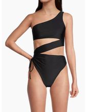 Kezia One Shoulder Cut Out One-Piece Swimsuit Size Large