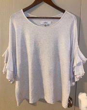 Workshop Republic Clothing Ruffled Sleeve Top - size large