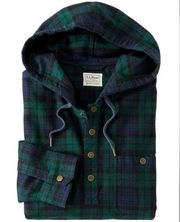 LL Bean heavy hooded flannel jacket