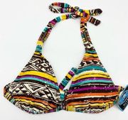 Hobie Wings Multicolor Bikini Swimsuit Top S