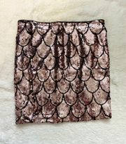 pink sequin festival pencil skirt