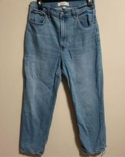 Abercrombie & Fitch Curve Love Ultra High Rise Ankle Straight Jeans Size 10 (30)