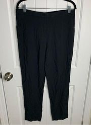 Chloe black pleated front straight leg pants size 40 or size large US