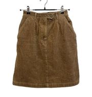 Vintage 1990s Unionbay Brown Corduroy Mini Skirt Size 7 Pencil‎ Cotton Retro