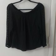 Versace Black Boatneck Top Size 42 (US Size 6 /Medium)