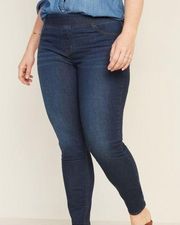 Old Navy  Jegging Super Skinny Mid Rise Dark Wash Stretch Jeans Plus Size 16