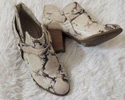 Fergalicious Size 9 Snakeskin Women Ankle Booties