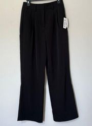 Wide Leg Pants Pleated Front Size S