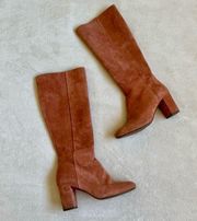 Sezane Suede Knee High Boots