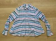 NWOT Lou&Grey plaid button down shirt sizeS