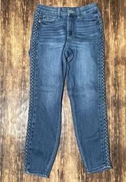 Judy Blue Relax Fit Braid Side Hi Rise Jeans size 5/27