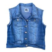 I&M Blue Denim Jean Button Up Vest Jacket