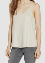 Bishop & Young Womens Micro Stud Faux Suede Cami- Ivory- Size Medium- NWT