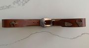 Vintage Leather Belt Southwestern Embellishment Size Medium/30