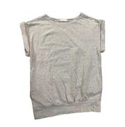 Silence + Noise gray slub tee shirt with pockets sz Small casual minimalist