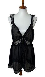 Negliee Chemise Black Size 3X