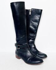 Louise Et Cie Black Mid Calf Riding Boots Leather Size 6 Women’s