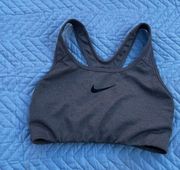 Nike Dri Fit Grey Sport Bra Size Medium