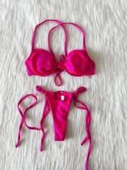 NWOT Pink Bikini Set Cheeky Size Small