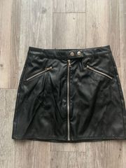 Faux Leather Mini Skirt