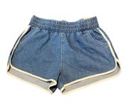 Chambray The High Rise Vintage Track Shorts