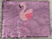 Tarte Flamingo Cosmetic Bag Sequins Makeup Purple Pink New