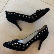 Dolce & Gabbana Suede Leather Studded Pumps Sz 39